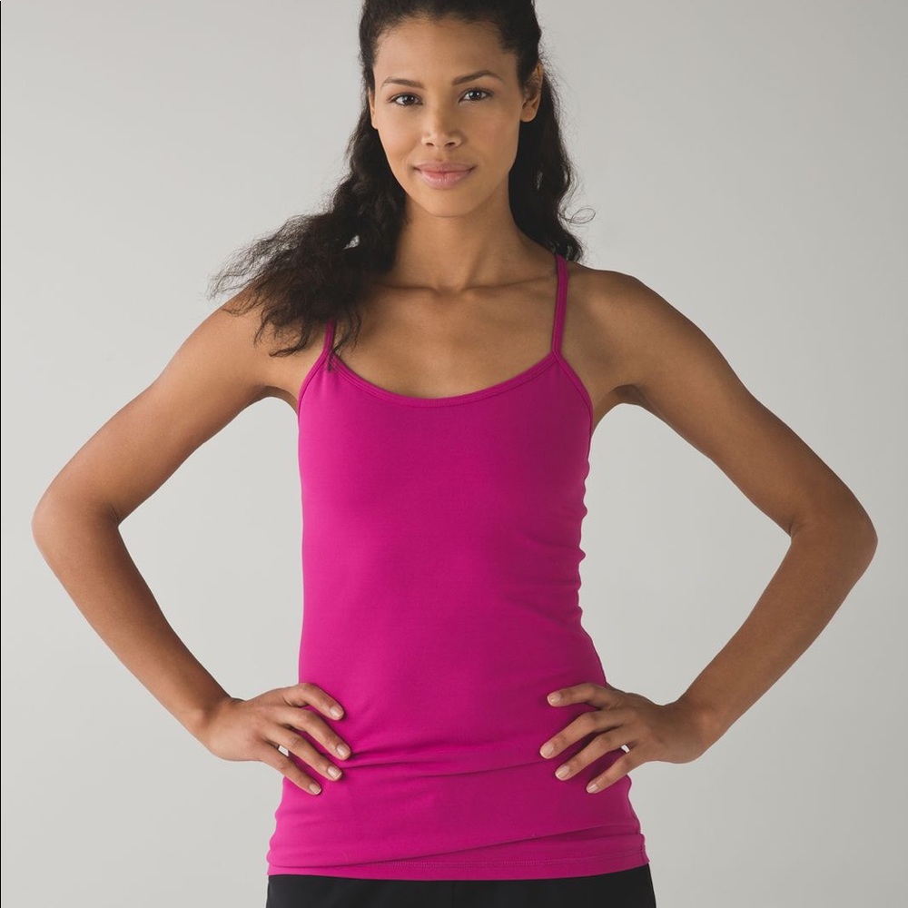 EUC Size 2 Raspberry Lululemon Power Y Tank Top
